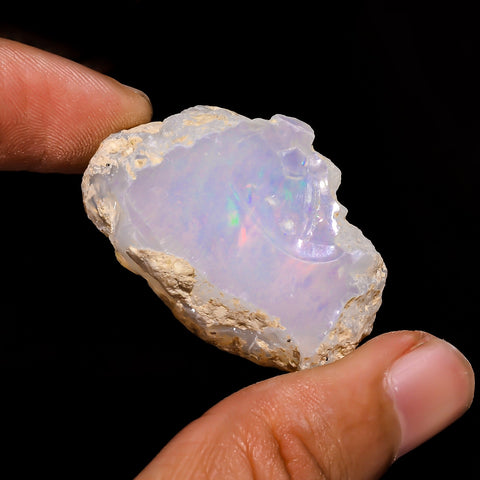 Exclusive Top Grade Quality 100% Natural Welo Fire Ethiopian Opal Rough Loose Gemstone For Making Jewelry 38X25X16 MM 68.7 Cts. KR15-33 Sunkarton