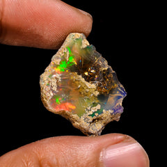 Elegant Top Grade Quality 100% Natural Welo Fire Ethiopian Opal Fancy Rough Loose Gemstone For Making Jewelry 25X19X12 MM 21 Cts. KR15-34 Sunkarton