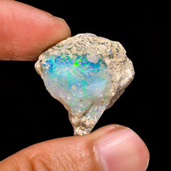 Awesome Top Grade Quality 100% Natural Welo Fire Ethiopian Opal Fancy Rough Loose Gemstone For Making Jewelry 25X22X14 MM 24.8 Cts. KR15-3 Sunkarton