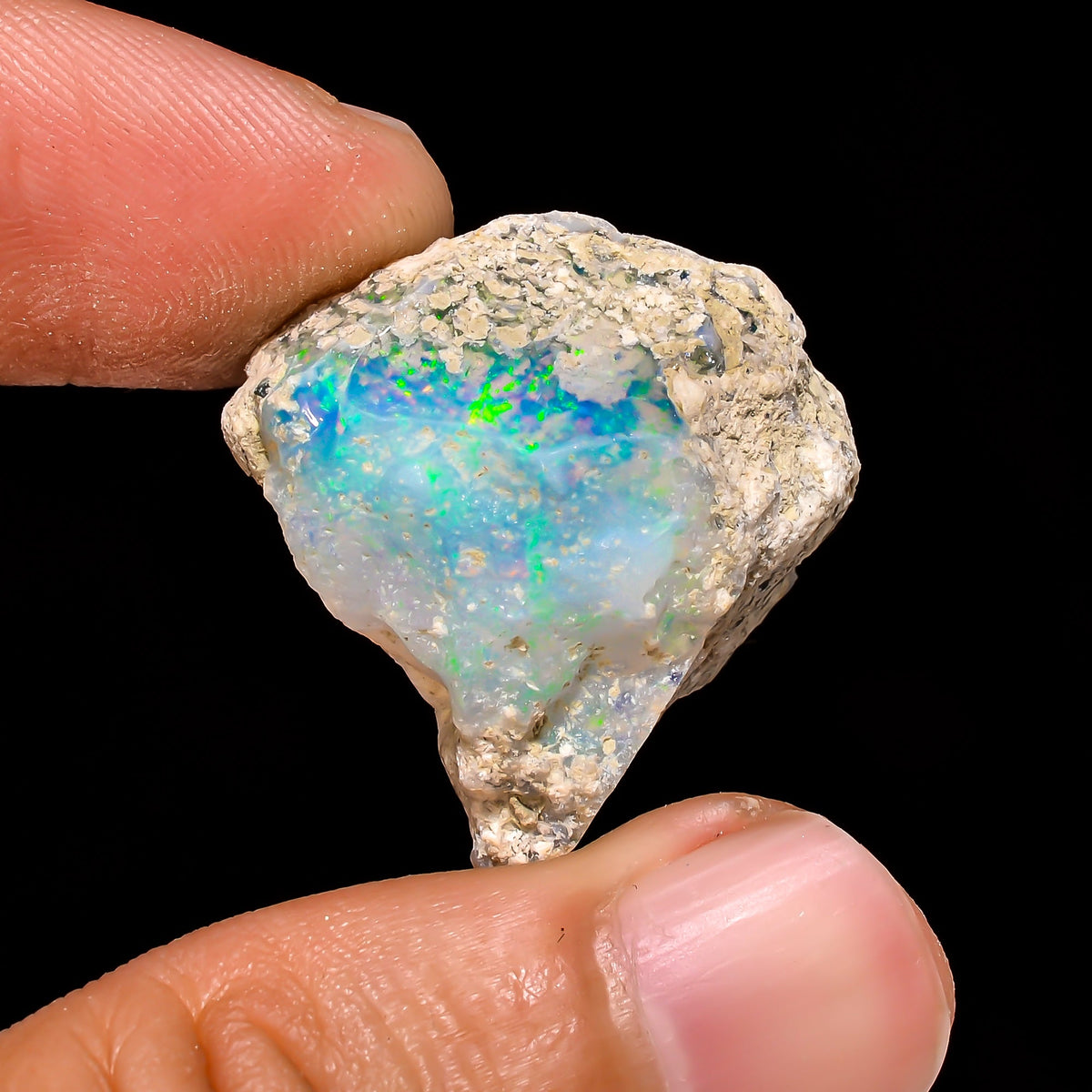 Awesome Top Grade Quality 100% Natural Welo Fire Ethiopian Opal Fancy Rough Loose Gemstone For Making Jewelry 25X22X14 MM 24.8 Cts. KR15-3 Sunkarton