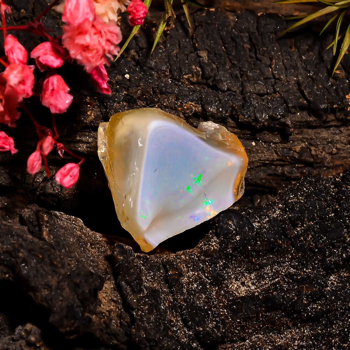 Terrific Top Grade Quality 100% Natural Welo Fire Ethiopian Opal Fancy Rough Loose Gemstone For Making Jewelry 18X16X10 MM 14.1 Cts. KR15-48 Sunkarton