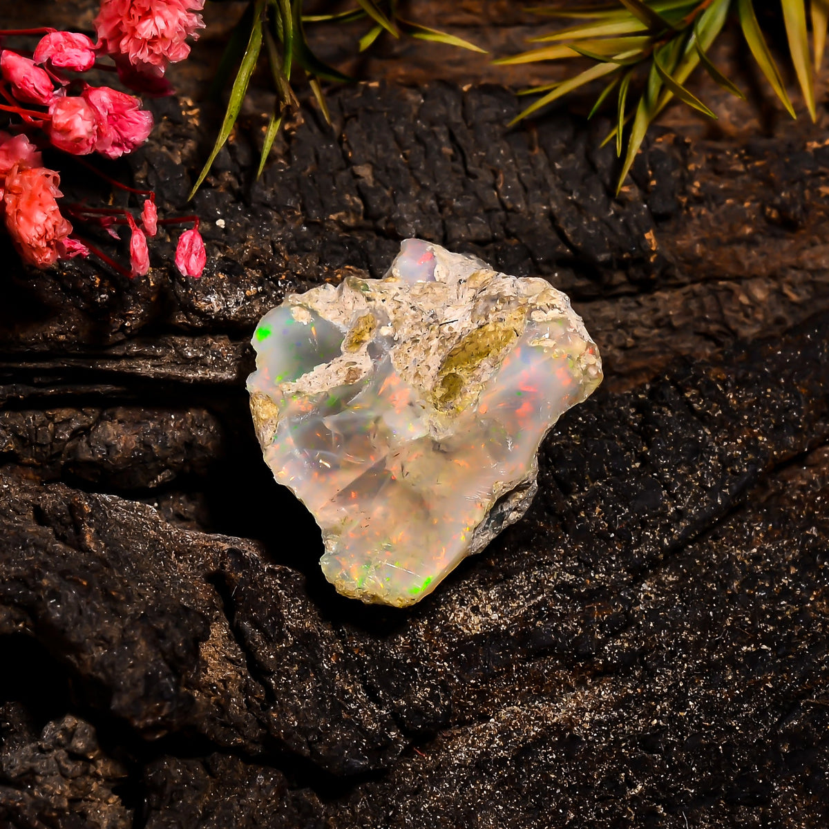 Unique Top Grade Quality 100% Natural Welo Fire Ethiopian Opal Fancy Rough Loose Gemstone For Making Jewelry 21X19X9 MM 15 Cts. KR15-49 Sunkarton