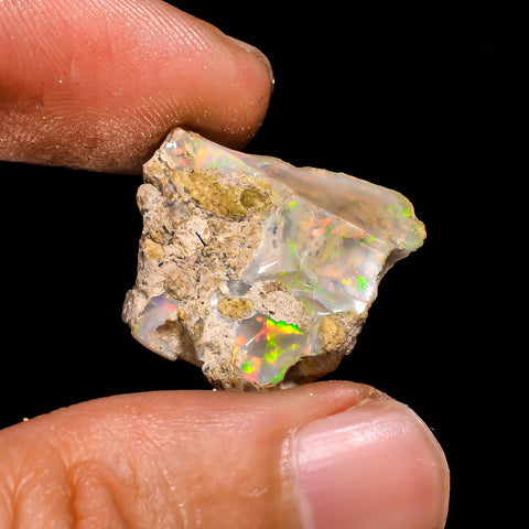 Unique Top Grade Quality 100% Natural Welo Fire Ethiopian Opal Fancy Rough Loose Gemstone For Making Jewelry 21X19X9 MM 15 Cts. KR15-49 Sunkarton