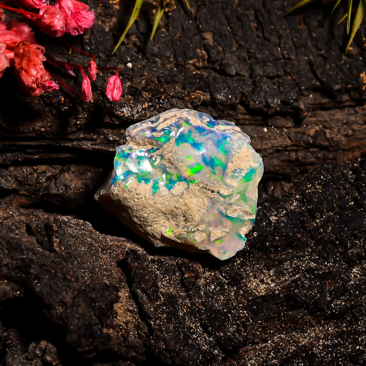 Wonderful Top Grade Quality 100% Natural Welo Fire Ethiopian Opal Rough Loose Gemstone For Making Jewelry 18X17X11 MM 9.35 Cts. KR15-50 Sunkarton