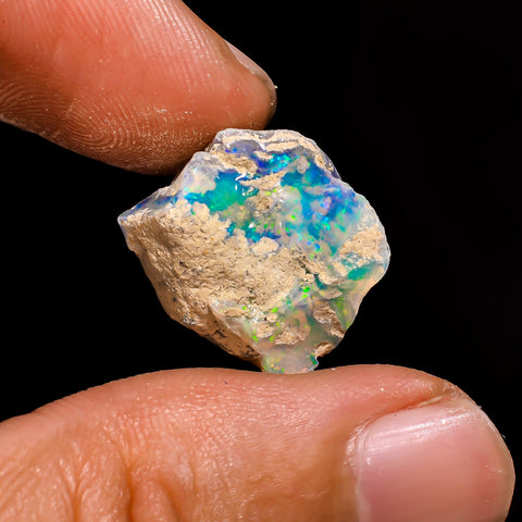 Wonderful Top Grade Quality 100% Natural Welo Fire Ethiopian Opal Rough Loose Gemstone For Making Jewelry 18X17X11 MM 9.35 Cts. KR15-50 Sunkarton