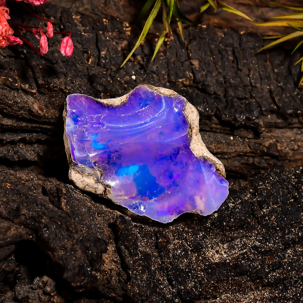 Awesome Top Grade Quality 100% Natural Welo Fire Ethiopian Opal Fancy Rough Loose Gemstone For Making Jewelry 25X18X8 MM 11.95 Cts. KR15-53 Sunkarton