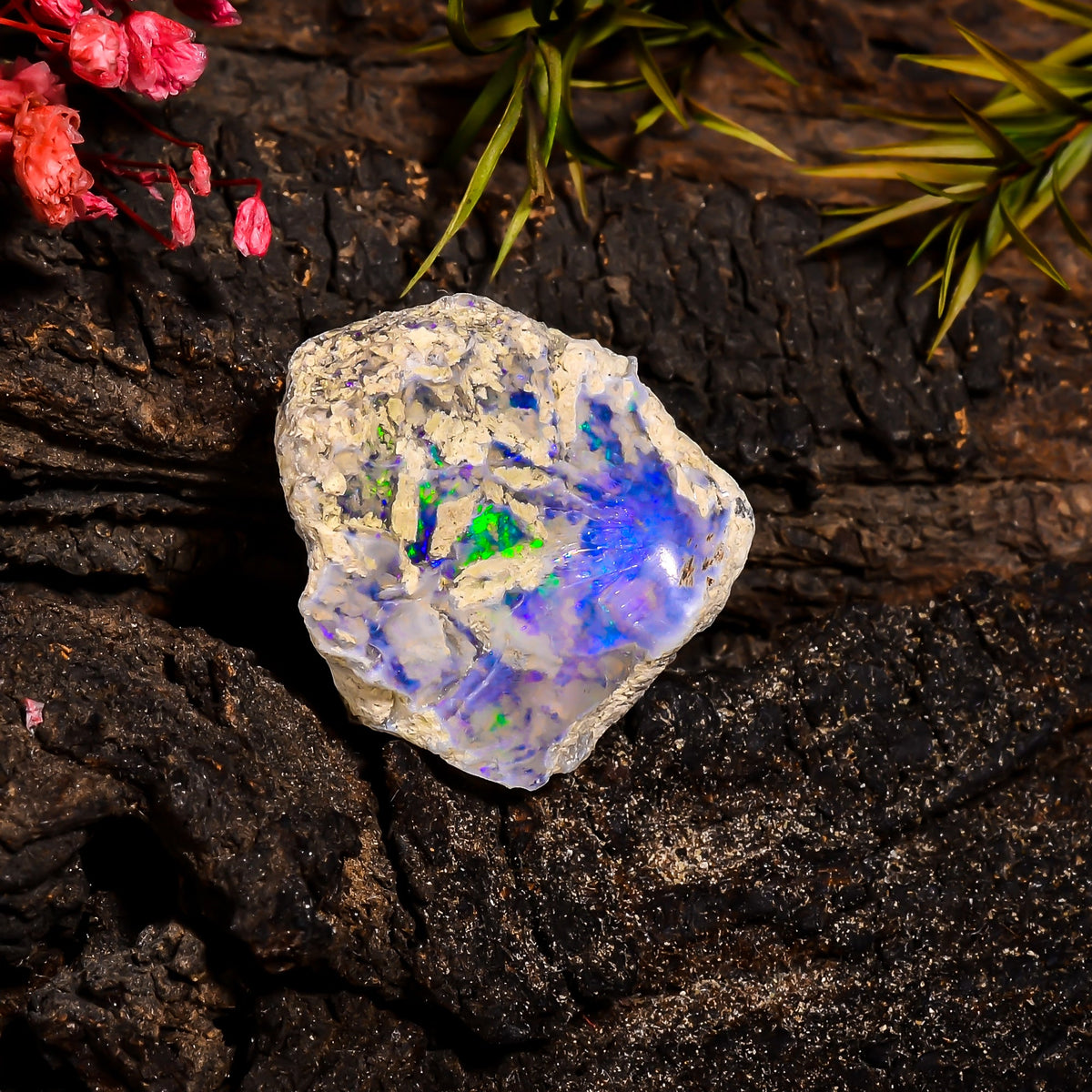 Beautiful Top Grade Quality 100% Natural Welo Fire Ethiopian Opal Rough Loose Gemstone For Making Jewelry 23X20X11 MM 19.25 Cts. KR15-54 Sunkarton
