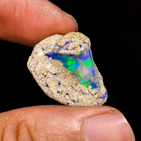 Classic Top Grade Quality 100% Natural Welo Fire Ethiopian Opal Fancy Rough Loose Gemstone For Making Jewelry 22X17X11 MM 17.35 Cts. KR15-55 Sunkarton
