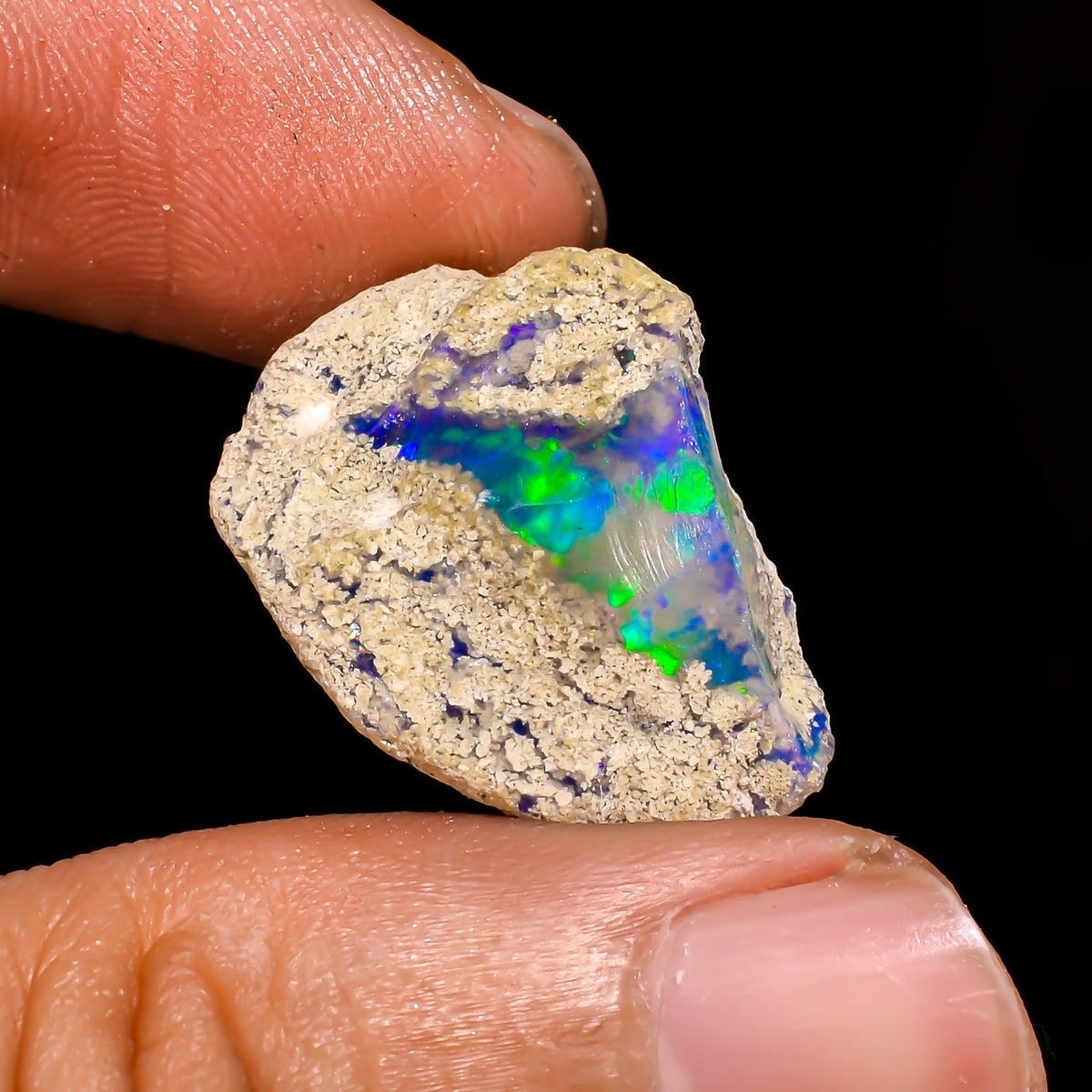 Classic Top Grade Quality 100% Natural Welo Fire Ethiopian Opal Fancy Rough Loose Gemstone For Making Jewelry 22X17X11 MM 17.35 Cts. KR15-55 Sunkarton