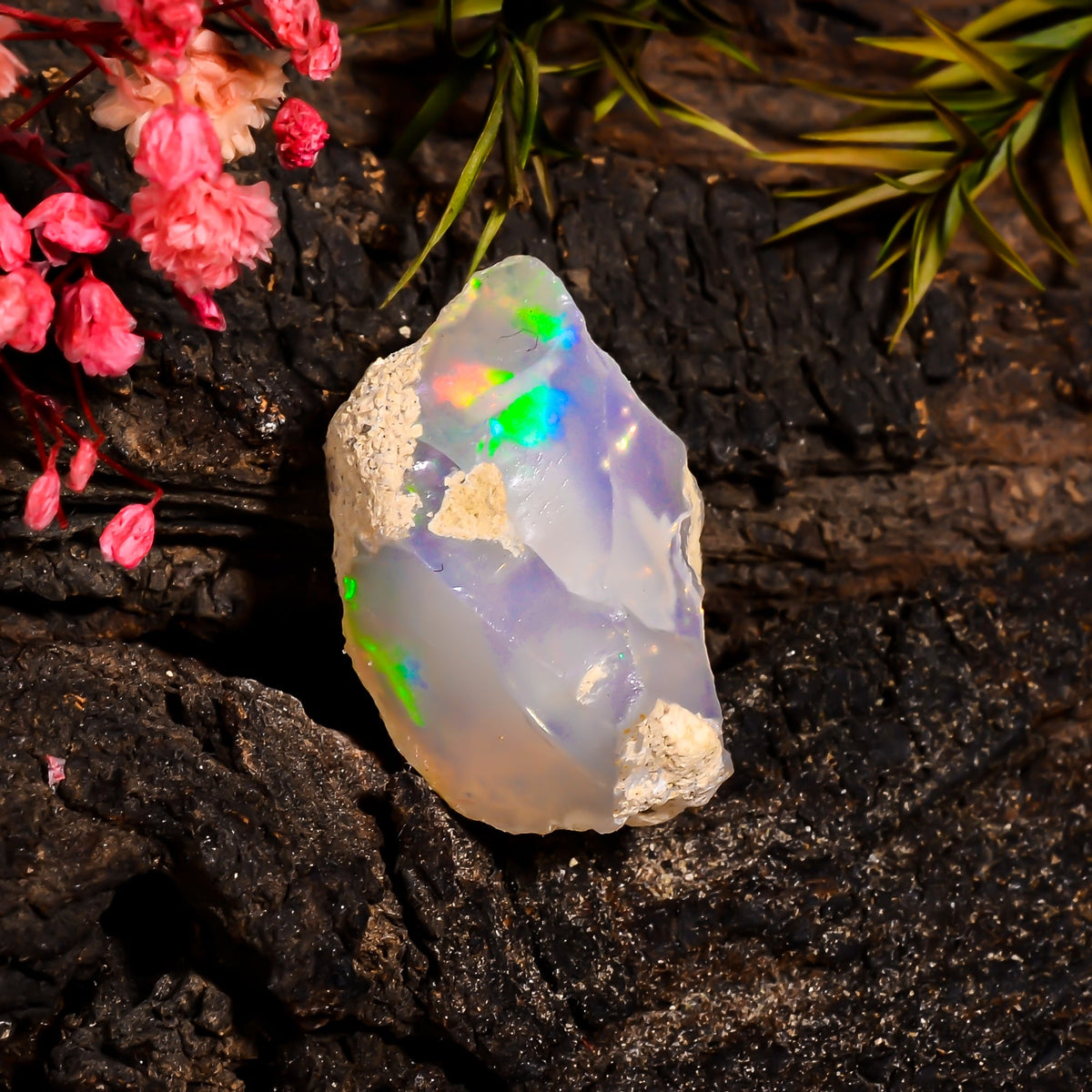 Dazzling Top Grade Quality 100% Natural Welo Fire Ethiopian Opal Fancy Rough Loose Gemstone For Making Jewelry 26X16X15 MM 27 Cts. KR15-56 Sunkarton
