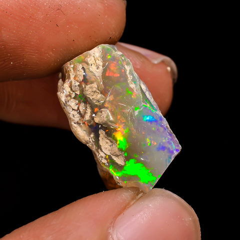 Excellent Top Grade Quality 100% Natural Welo Fire Ethiopian Opal Rough Loose Gemstone For Making Jewelry 18X17X10 MM 13.55 Cts. KR15-57 Sunkarton