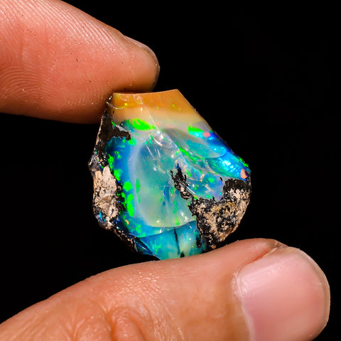 Exclusive Top Grade Quality 100% Natural Welo Fire Ethiopian Opal Rough Loose Gemstone For Making Jewelry 21X19X12 MM 18.2 Cts. KR15-58 Sunkarton