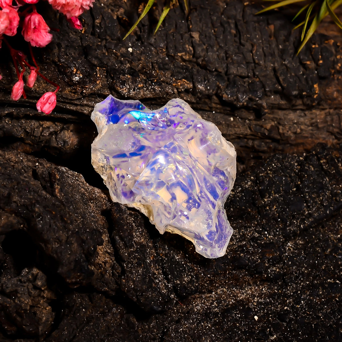 Immaculate Top Grade Quality 100% Natural Welo Fire Ethiopian Opal Rough Loose Gemstone For Making Jewelry 25X16X11 MM 13.5 Cts. KR15-63 Sunkarton