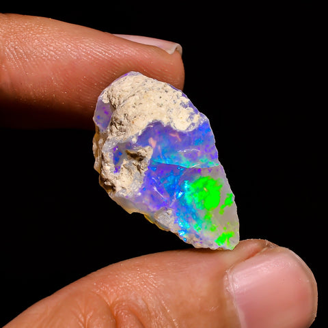 Mind Blowing Top Grade Quality 100% Natural Welo Fire Ethiopian Opal Rough Loose Gemstone For Making Jewelry 26X18X12 MM 17.3 Cts. KR15-66 Sunkarton