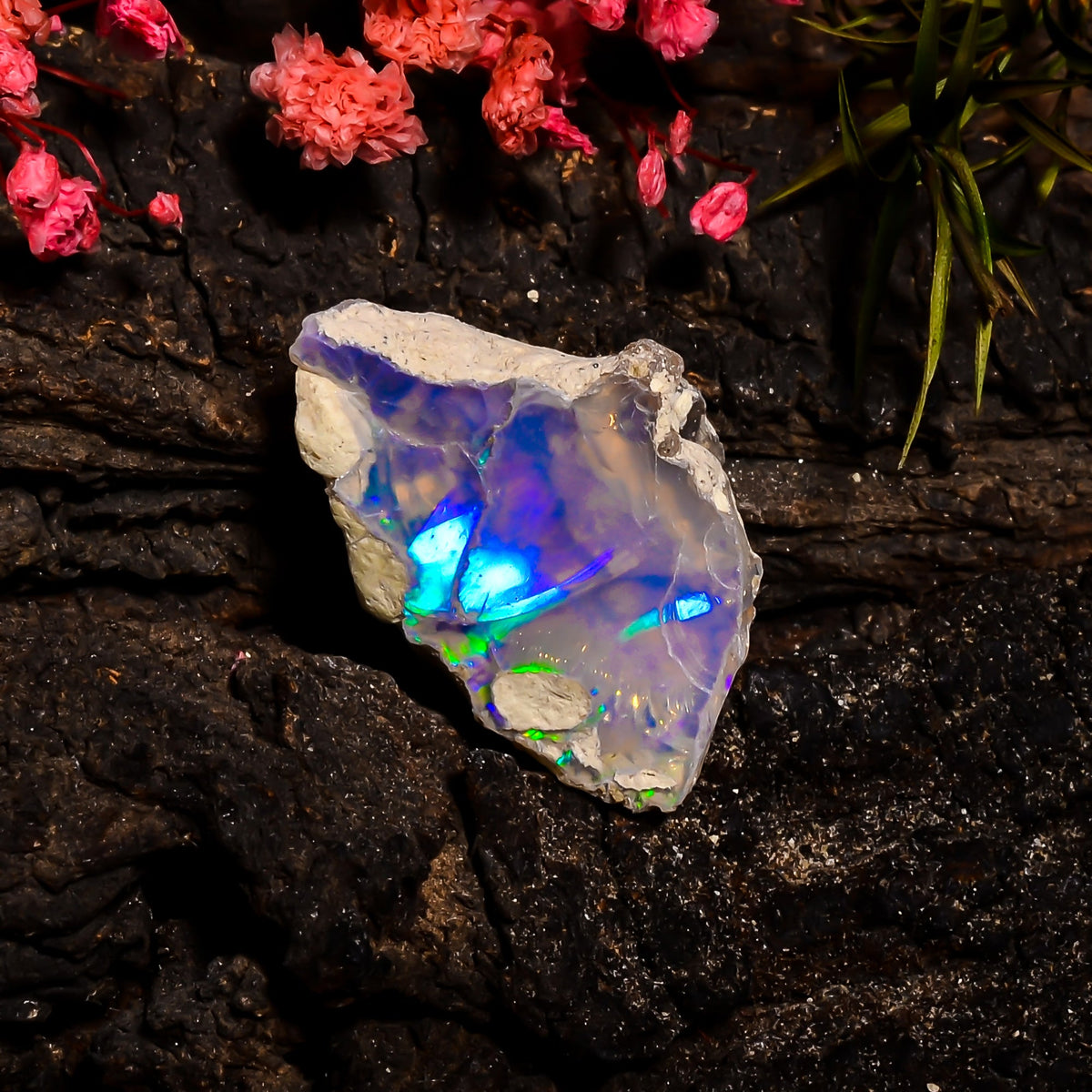 Unique Top Grade Quality 100% Natural Welo Fire Ethiopian Opal Fancy Rough Loose Gemstone For Making Jewelry 27X18X11 MM 15.6 Cts. KR15-74 Sunkarton