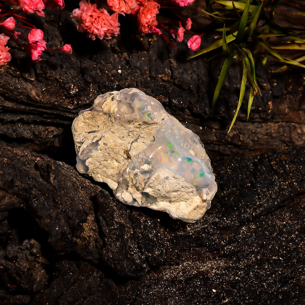 Amazing Top Grade Quality 100% Natural Welo Fire Ethiopian Opal Fancy Rough Loose Gemstone For Making Jewelry 26X17X10 MM 12.65 Cts. KR15-76 Sunkarton