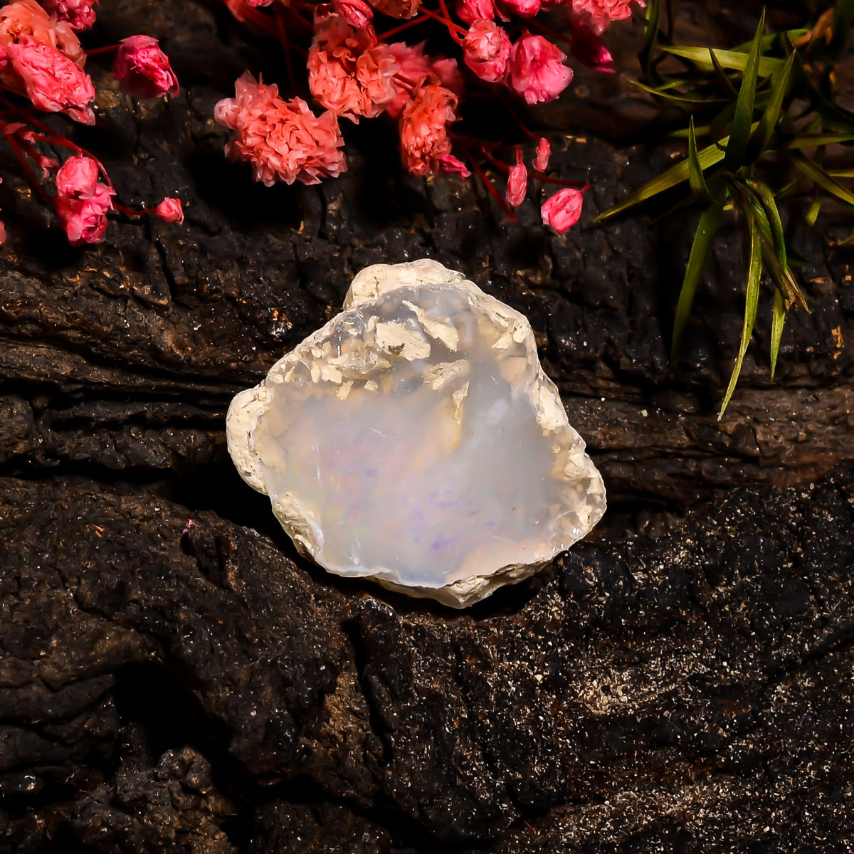 Attractive Top Grade Quality 100% Natural Welo Fire Ethiopian Opal Rough Loose Gemstone For Making Jewelry 21X19X10 MM 14.35 Cts. KR15-77 Sunkarton