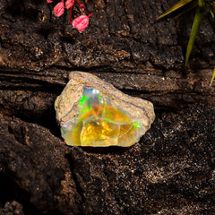 Dazzling Top Grade Quality 100% Natural Welo Fire Ethiopian Opal Fancy Rough Loose Gemstone For Making Jewelry 16X13X7 MM 5.55 Cts. KR15-81 Sunkarton