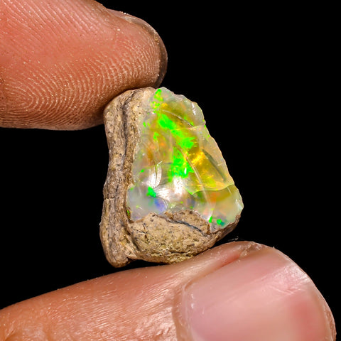 Dazzling Top Grade Quality 100% Natural Welo Fire Ethiopian Opal Fancy Rough Loose Gemstone For Making Jewelry 16X13X7 MM 5.55 Cts. KR15-81 Sunkarton