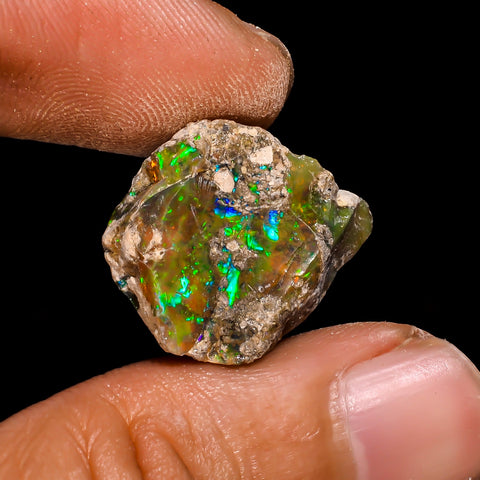 Exclusive Top Grade Quality 100% Natural Welo Fire Ethiopian Opal Rough Loose Gemstone For Making Jewelry 20X17X12 MM 17.4 Cts. KR15-83 Sunkarton