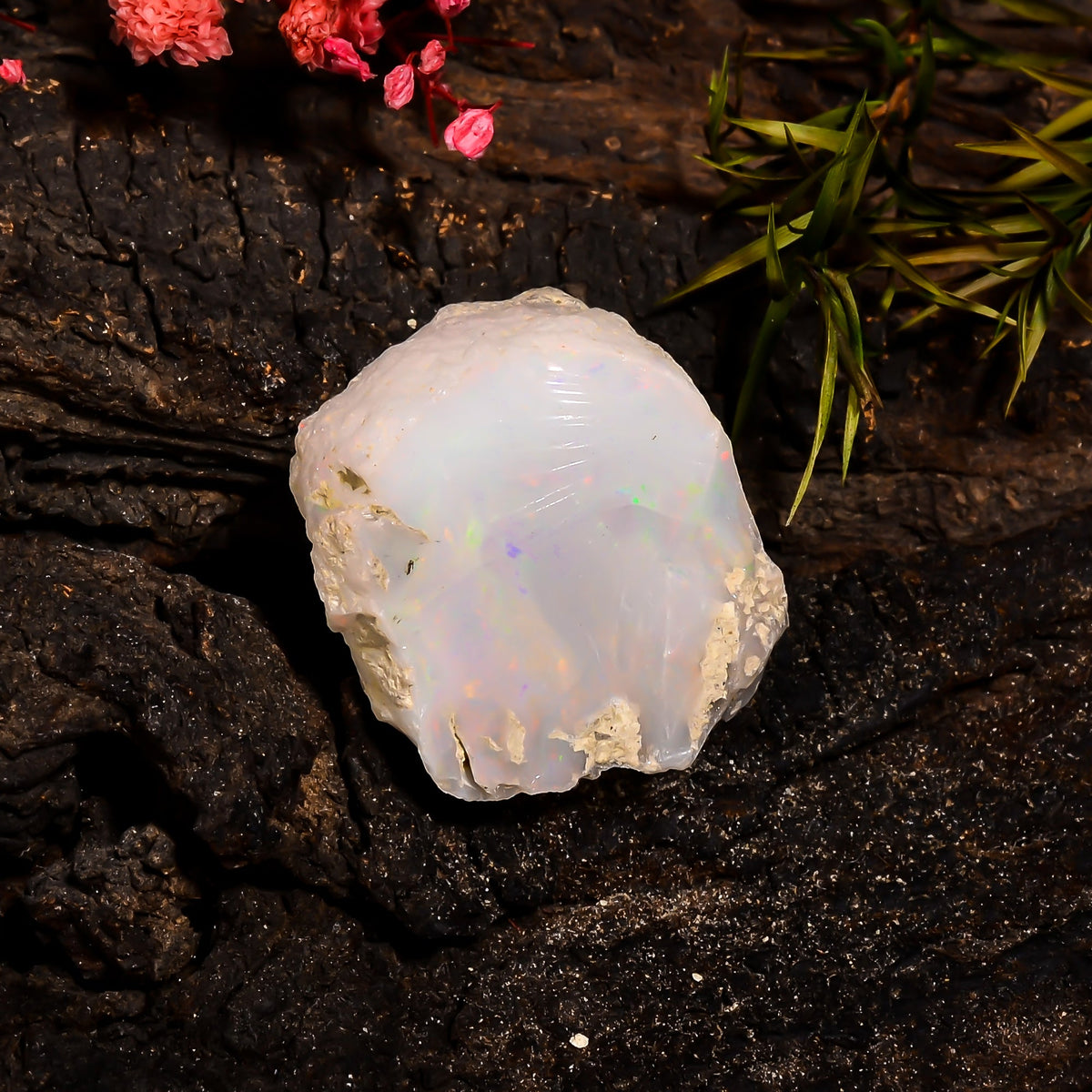 Elegant Top Grade Quality 100% Natural Welo Fire Ethiopian Opal Fancy Rough Loose Gemstone For Making Jewelry 27X23X14 MM 36.9 Cts. KR15-84 Sunkarton