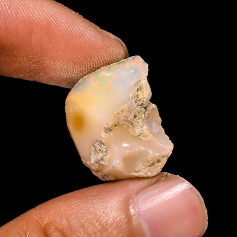 Immaculate Top Grade Quality 100% Natural Welo Fire Ethiopian Opal Rough Loose Gemstone For Making Jewelry 21X16X13 MM 16.55 Cts. KR15-88 Sunkarton
