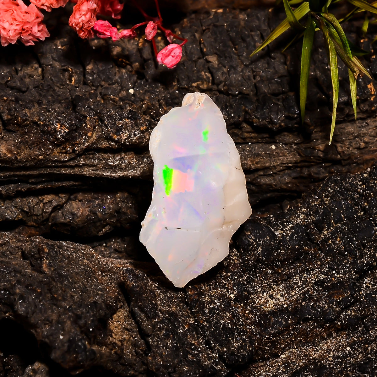 Marvellous Top Grade Quality 100% Natural Welo Fire Ethiopian Opal Rough Loose Gemstone For Making Jewelry 21X16X10 MM 11.2 Cts. KR15-90 Sunkarton