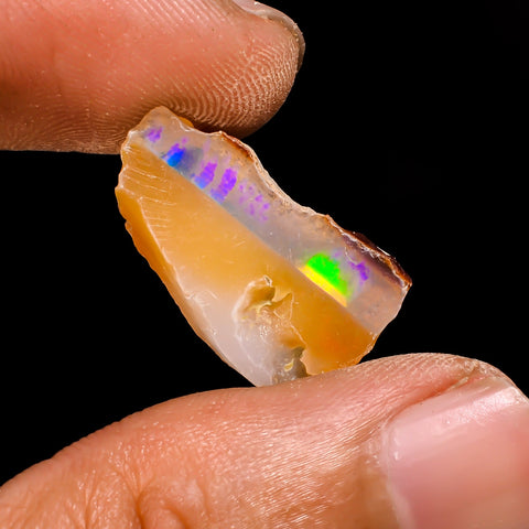 Superb Top Grade Quality 100% Natural Welo Fire Ethiopian Opal Fancy Rough Loose Gemstone For Making Jewelry 22X12X9 MM 8.85 Cts. KR15-94 Sunkarton