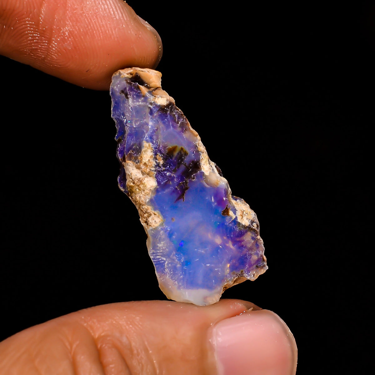 Supreme Top Grade Quality 100% Natural Welo Fire Ethiopian Opal Fancy Rough Loose Gemstone For Making Jewelry 31X14X7 MM 12.8 Cts. KR15-96 Sunkarton