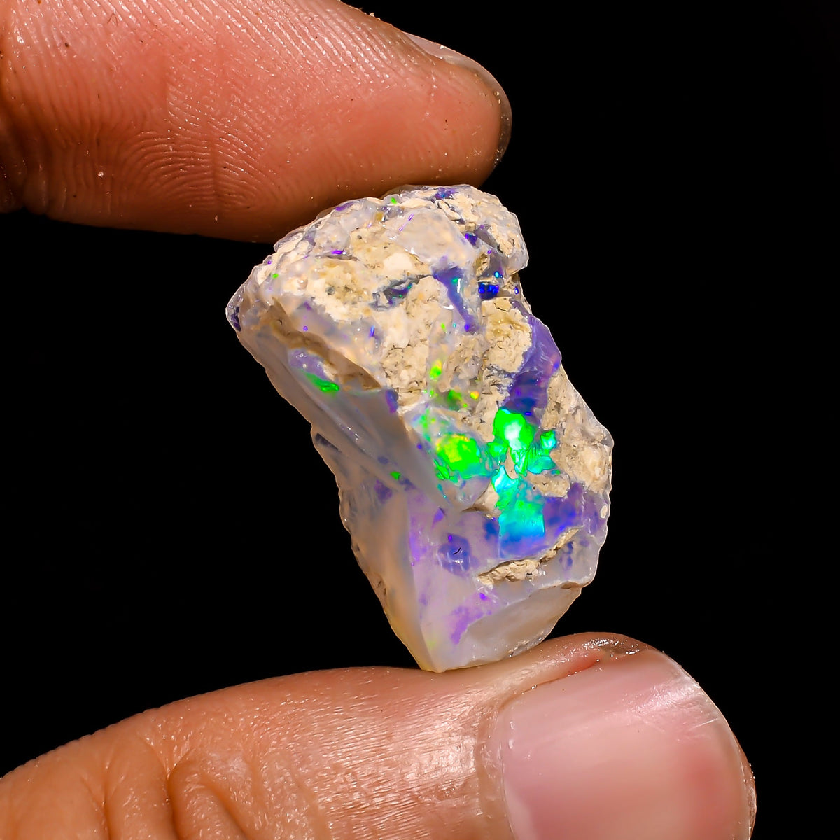 Unique Top Grade Quality 100% Natural Welo Fire Ethiopian Opal Fancy Rough Loose Gemstone For Making Jewelry 24X15X11 MM 15.9 Cts. KR15-99 Sunkarton