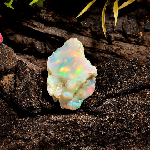 Fantastic Top Grade Quality 100% Natural Welo Fire Ethiopian Opal Rough Loose Gemstone For Making Jewelry 19X14X10 MM 6.5 Cts. KR16-11 Sunkarton