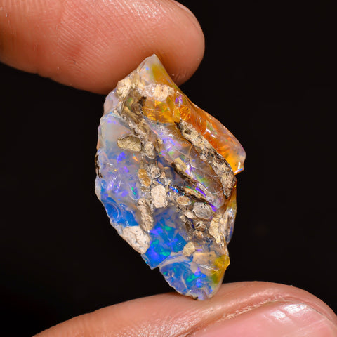 Mind Blowing Top Grade Quality 100% Natural Welo Fire Ethiopian Opal Rough Loose Gemstone For Making Jewelry 24X15X9 MM 10.5 Cts. KR16-16 Sunkarton