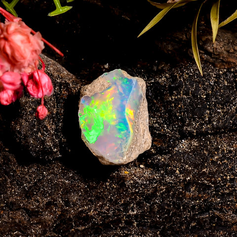 Superb Top Grade Quality 100% Natural Welo Fire Ethiopian Opal Rough Loose Gemstone For Making Jewelry 13X10X9 MM 5 Cts. KR16-19 Sunkarton