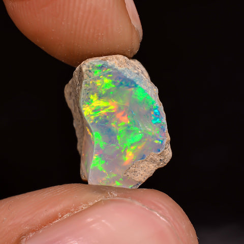 Superb Top Grade Quality 100% Natural Welo Fire Ethiopian Opal Rough Loose Gemstone For Making Jewelry 13X10X9 MM 5 Cts. KR16-19 Sunkarton