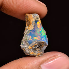 Amazing Top Grade Quality 100% Natural Welo Fire Ethiopian Opal Rough Loose Gemstone For Making Jewelry 20X11X11 MM 9.5 Cts. KR16-1 Sunkarton