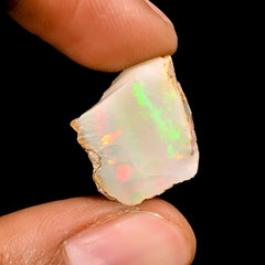 Terrific Top Grade Quality 100% Natural Welo Fire Ethiopian Opal Rough Loose Gemstone For Making Jewelry 16X14X7 MM 8 Cts. KR16-23 Sunkarton