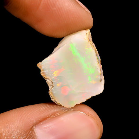 Terrific Top Grade Quality 100% Natural Welo Fire Ethiopian Opal Rough Loose Gemstone For Making Jewelry 16X14X7 MM 8 Cts. KR16-23 Sunkarton