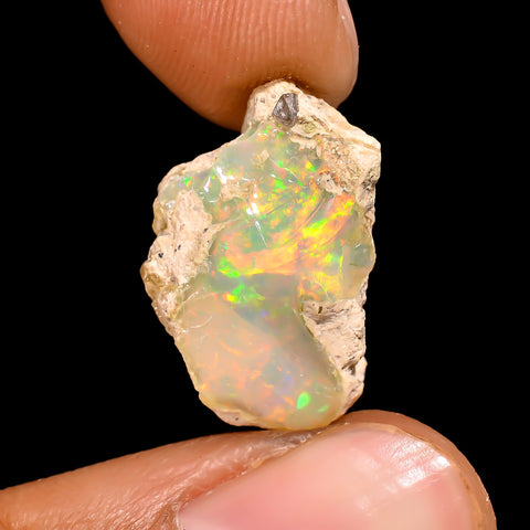 Attractive Top Grade Quality 100% Natural Welo Fire Ethiopian Opal Rough Loose Gemstone For Making Jewelry 19X14X10 MM 7.5 Cts. KR16-27 Sunkarton