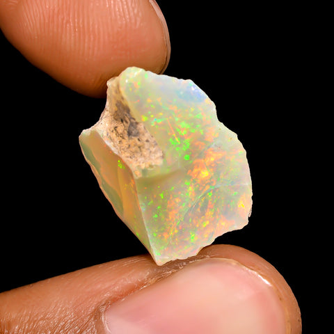 Beautiful Top Grade Quality 100% Natural Welo Fire Ethiopian Opal Rough Loose Gemstone For Making Jewelry 19X10X9 MM 7 Cts. KR16-29 Sunkarton