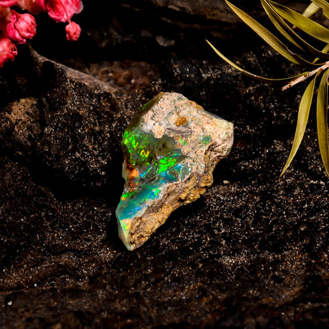 Attractive Top Grade Quality 100% Natural Welo Fire Ethiopian Opal Rough Loose Gemstone For Making Jewelry 19X11X7 MM 5.3 Cts. KR16-2 Sunkarton