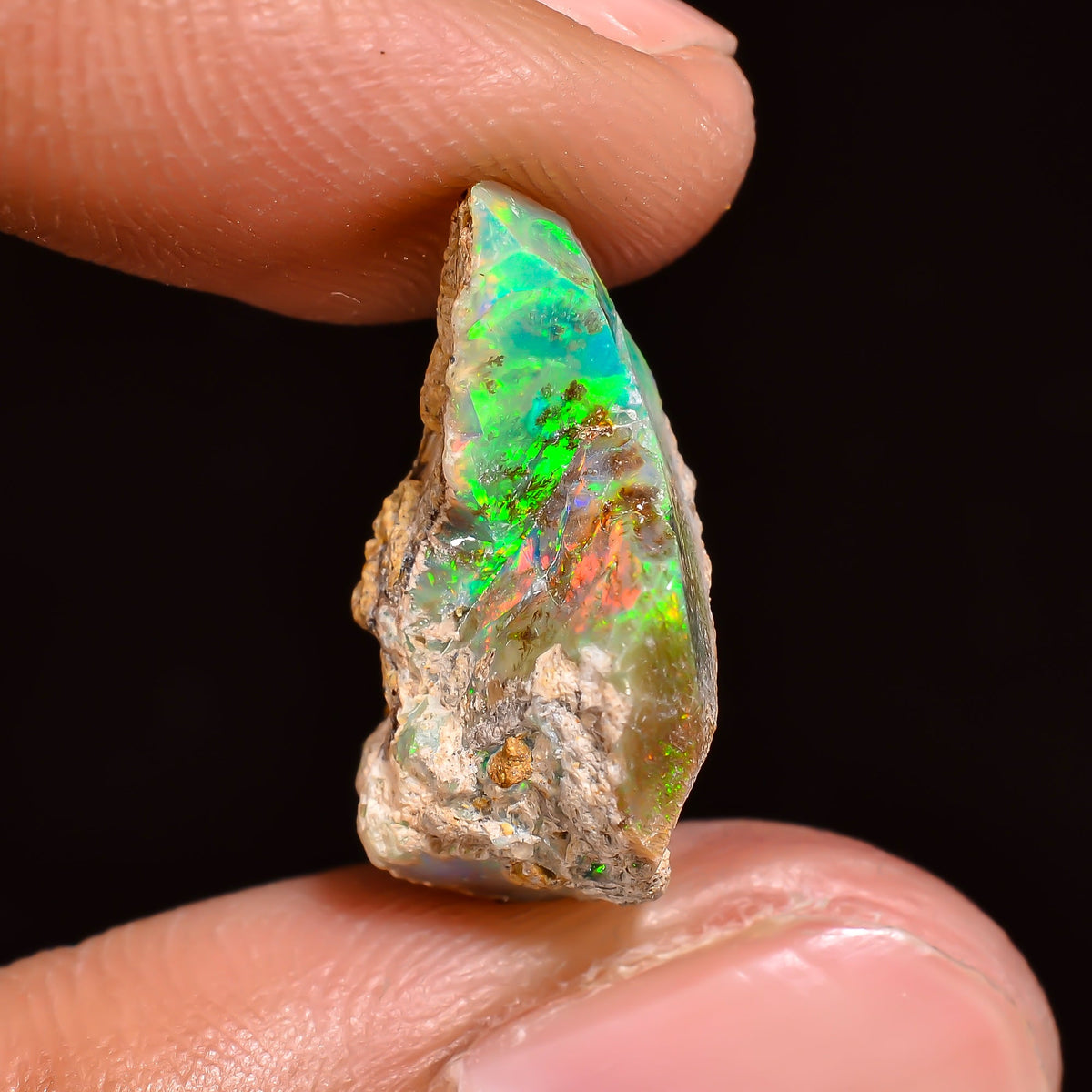 Attractive Top Grade Quality 100% Natural Welo Fire Ethiopian Opal Rough Loose Gemstone For Making Jewelry 19X11X7 MM 5.3 Cts. KR16-2 Sunkarton