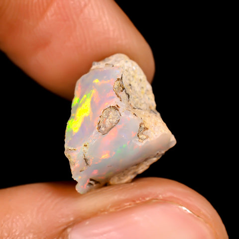 Excellent Top Grade Quality 100% Natural Welo Fire Ethiopian Opal Rough Loose Gemstone For Making Jewelry 15X12X9 MM 5 Cts. KR16-32 Sunkarton