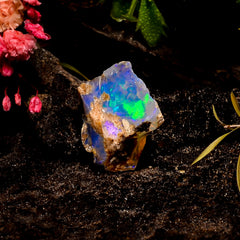 Elegant Top Grade Quality 100% Natural Welo Fire Ethiopian Opal Rough Loose Gemstone For Making Jewelry 19X16X9 MM 9 Cts. KR16-34 Sunkarton