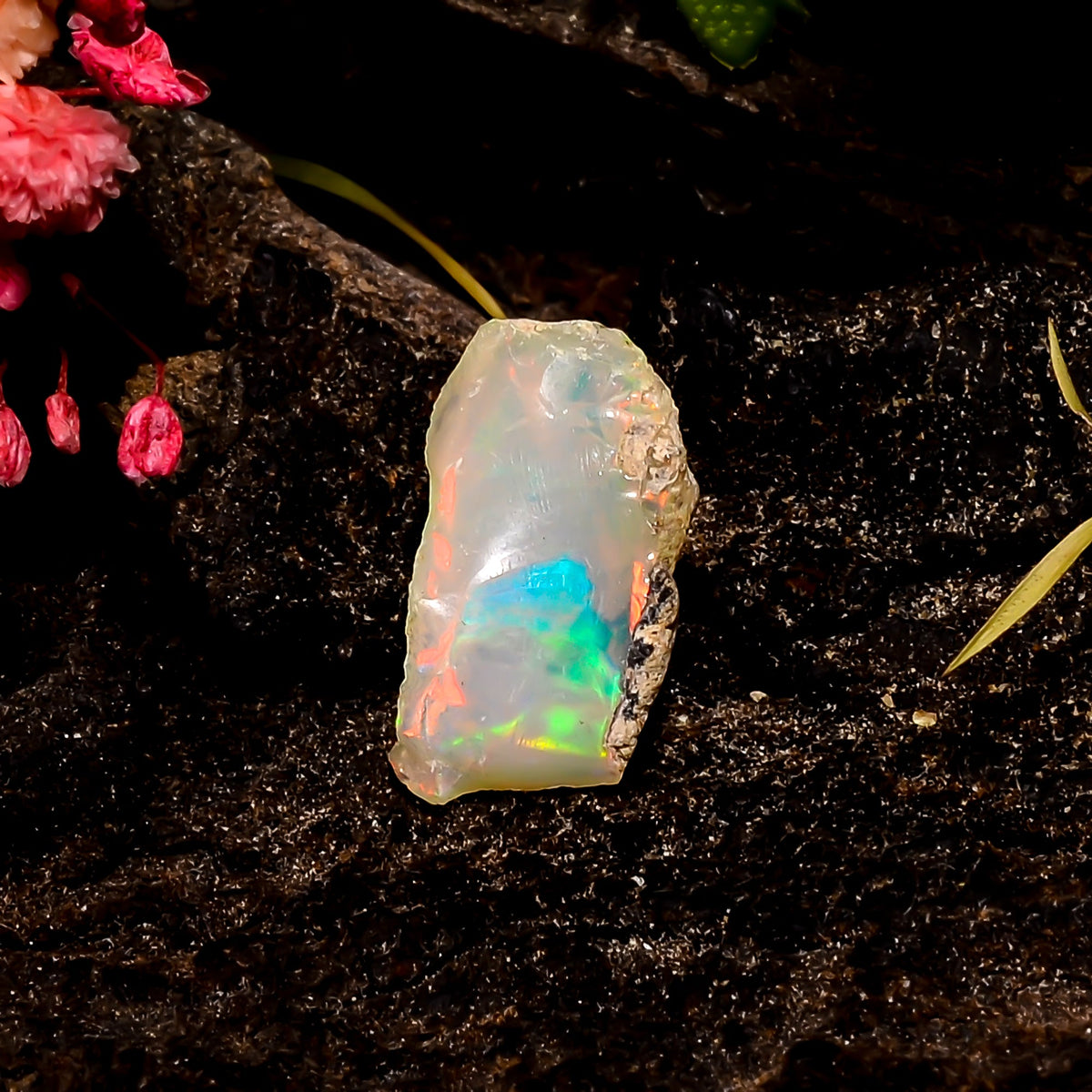 Fabulous Top Grade Quality 100% Natural Welo Fire Ethiopian Opal Rough Loose Gemstone For Making Jewelry 16X9X7 MM 4.5 Cts. KR16-35 Sunkarton