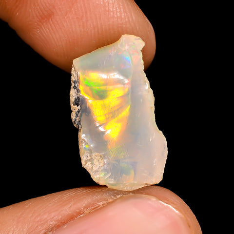Fabulous Top Grade Quality 100% Natural Welo Fire Ethiopian Opal Rough Loose Gemstone For Making Jewelry 16X9X7 MM 4.5 Cts. KR16-35 Sunkarton
