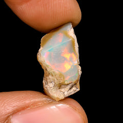 Immaculate Top Grade Quality 100% Natural Welo Fire Ethiopian Opal Rough Loose Gemstone For Making Jewelry 16X9X9 MM 5 Cts. KR16-38 Sunkarton