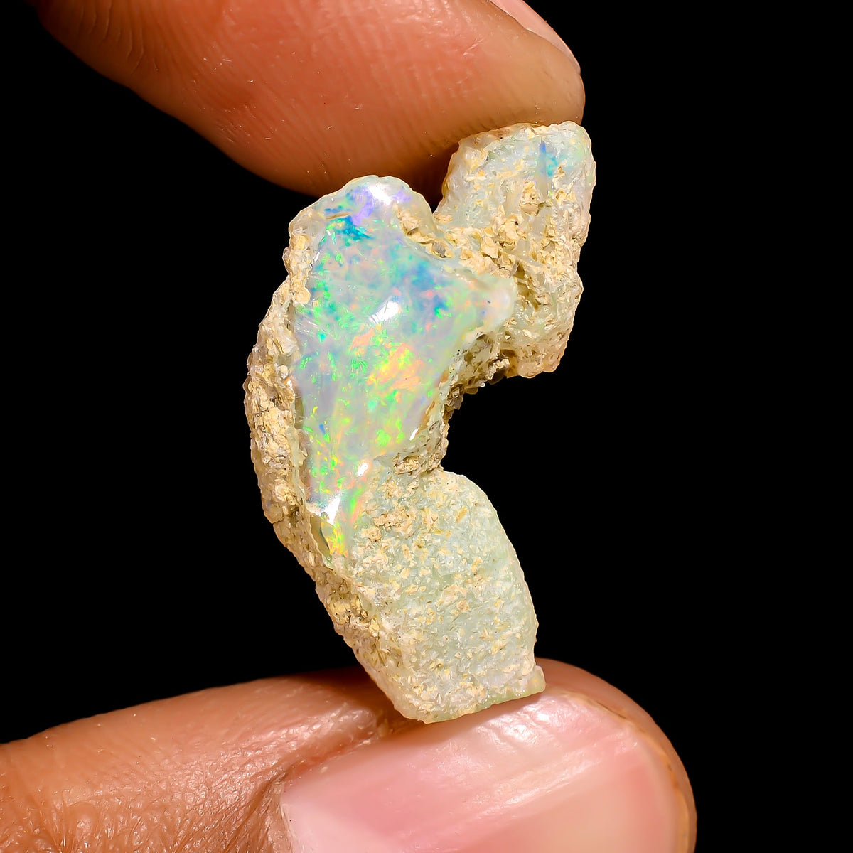 Marvellous Top Grade Quality 100% Natural Welo Fire Ethiopian Opal Rough Loose Gemstone For Making Jewelry 22X11X9 MM 7.5 Cts. KR16-40 Sunkarton