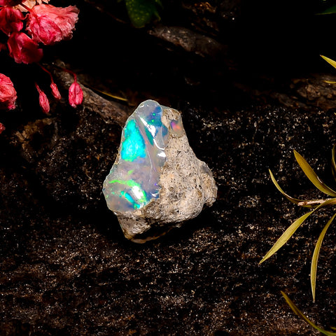 Splendid Top Grade Quality 100% Natural Welo Fire Ethiopian Opal Rough Loose Gemstone For Making Jewelry 17X12X11 MM 8 Cts. KR16-43 Sunkarton