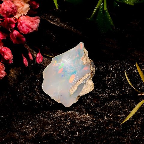 Superb Top Grade Quality 100% Natural Welo Fire Ethiopian Opal Rough Loose Gemstone For Making Jewelry 17X14X5 MM 4 Cts. KR16-44 Sunkarton