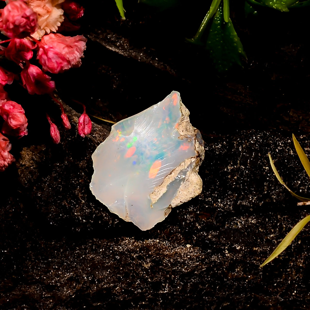 Superb Top Grade Quality 100% Natural Welo Fire Ethiopian Opal Rough Loose Gemstone For Making Jewelry 17X14X5 MM 4 Cts. KR16-44 Sunkarton